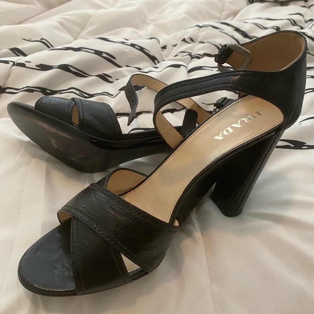 Authentic Prada Donna Madras Fume Sandals Sexy